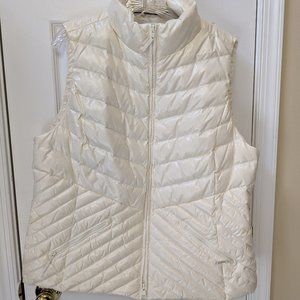 Talbots off-white colored puffy vest